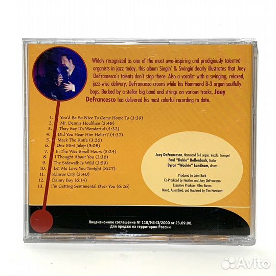 CD диск Joey DeFrancesco 