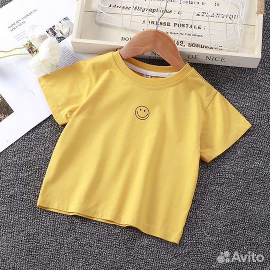Футболка детская белая и Жёлтая новая