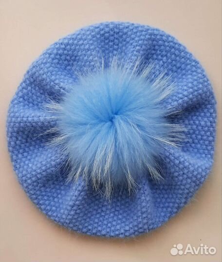 Объёмный вязаный берет ручная работа