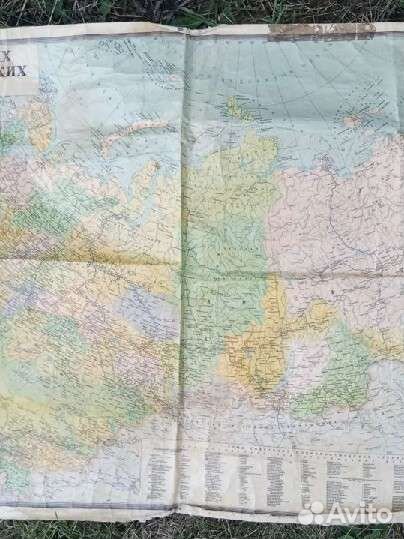 Карта СССР 1972года