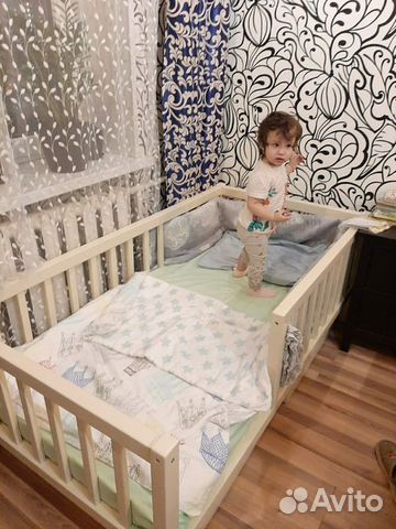 Кроватка для малыша сингл берёза высокий борт