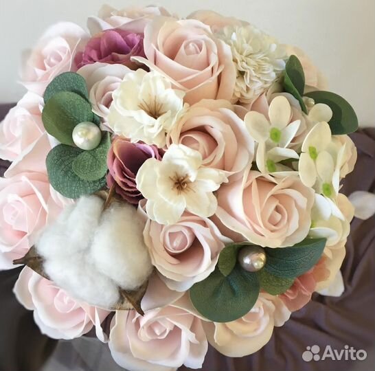Букет невесты/Свадебный букет из мыльных роз