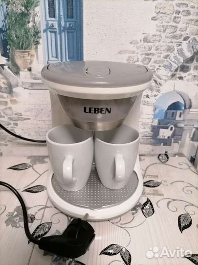 Кофеварка капельная на 2 чашки