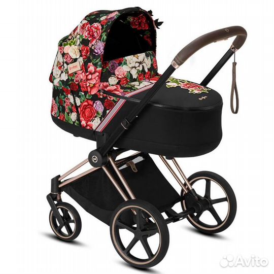 Коляска 2в1 Cybex Priam Spring Blossom Dark