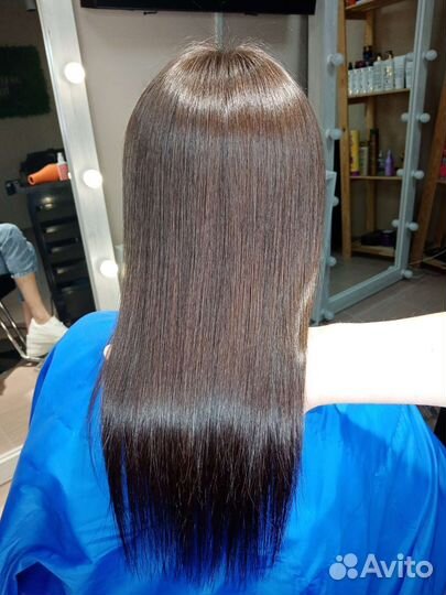 Кератиновое выпрямление волос