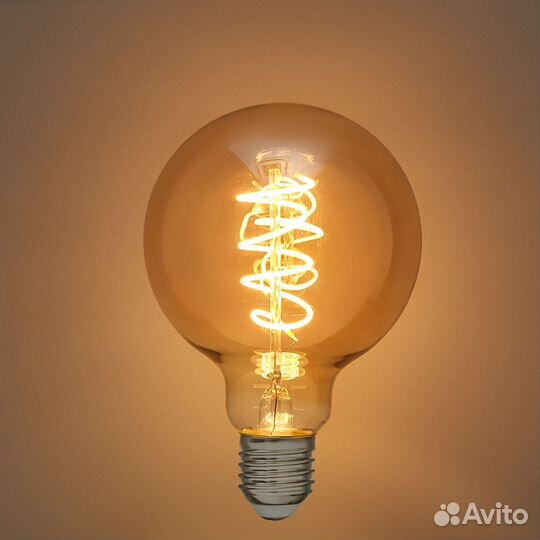Лампа светодиодная филаментная G95 E27 220 В 5 Вт