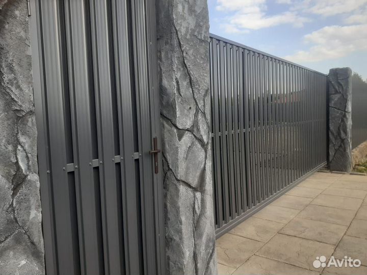 Откатные ворота под ключ с установкой