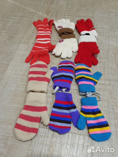 Варежки, перчатки для девочки пакетом