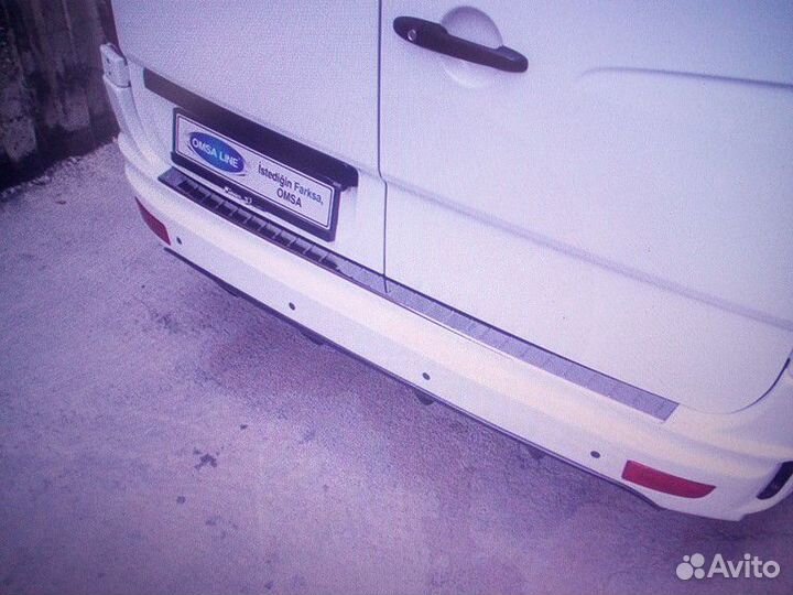 Накладка на задний бампер Спринтер 906 (нерж-черны