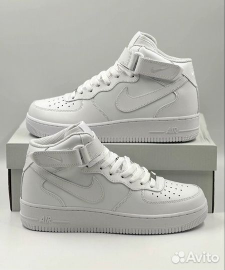 Белые Nike Air Force 1 High для повседневного обра