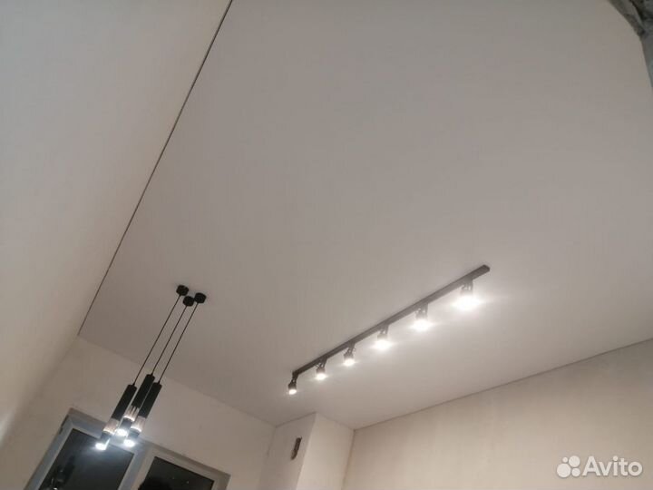 Потолки натяжные с работой