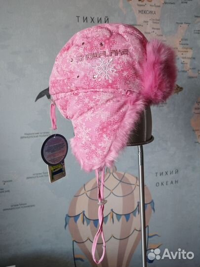 Шапка ушанка зимняя для девочки