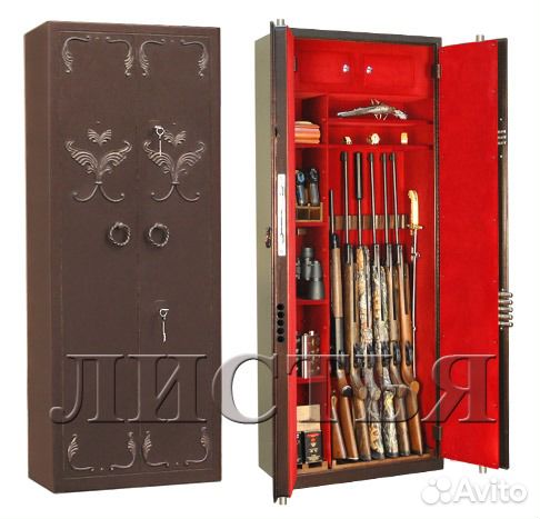 Сейф кованой инкрустацией Листья BS968. d32. L43 F