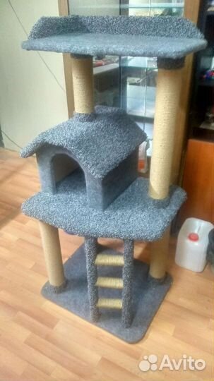 Домик для кошки игровая зона когтеточка изготовлен
