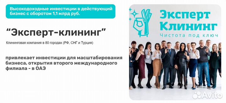 Инвестиции в успешную клининговую компанию
