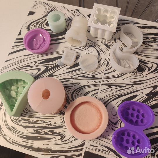 Формочки силиконовые для мыла и свечей
