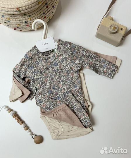 Комплект набор боди на девочку h&m 56