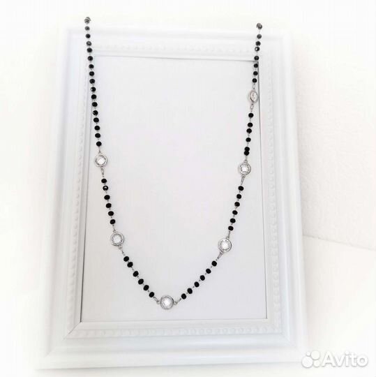 Изящное ожерелье и серьги с цирконами