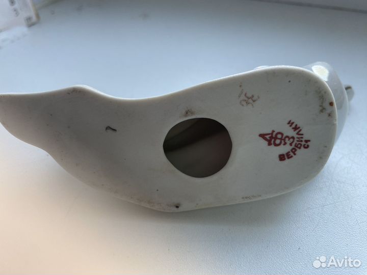 Фарфоровая статуэтка стерлядь СССР вербилки