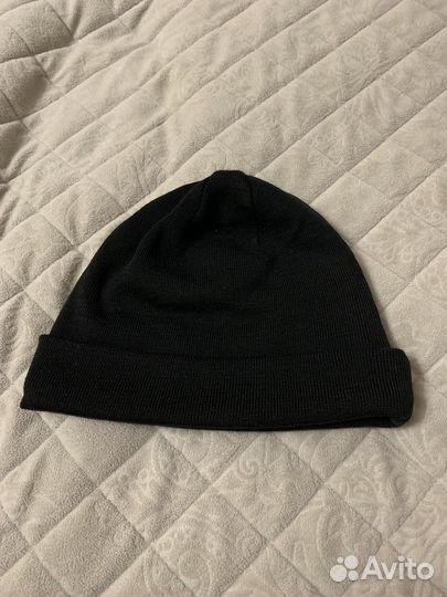Шапка зимняя, чёрная с подворотом