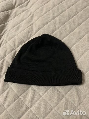 Шапка зимняя, чёрная с подворотом