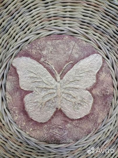 Декор на стену плетеная тарелка