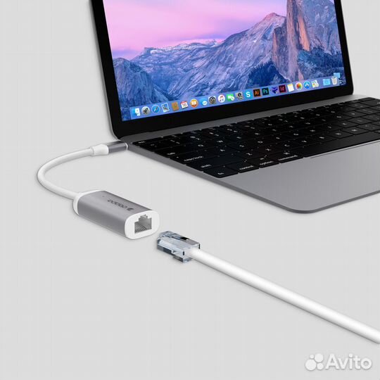 Адаптер Deppa USB Type-C Gigabit Ethernet, графит