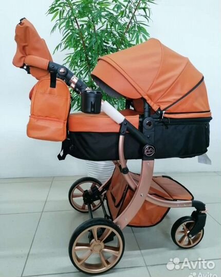 Коляска 3 в 1 Dalux -2; Эко кожа/ новинка