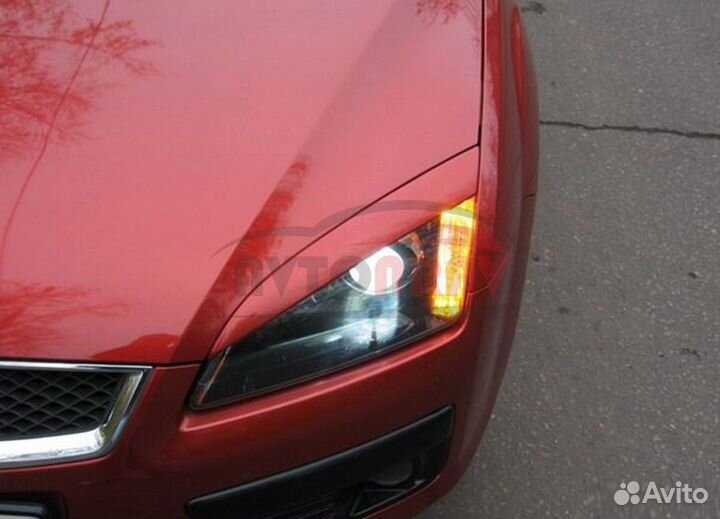 Реснички RS на фары для Ford Focus 2 (Дорест.)