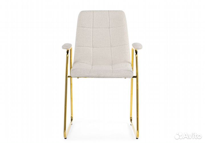 Стул на металлокаркасе Lana white / gold