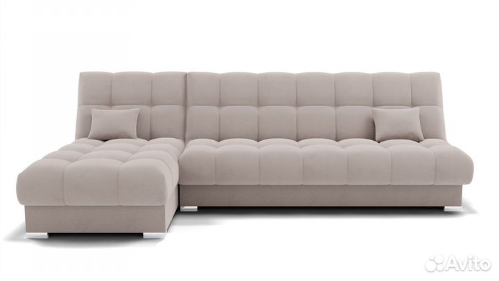 Диван угловой Фиеста-2 ножки хром горизонтальные