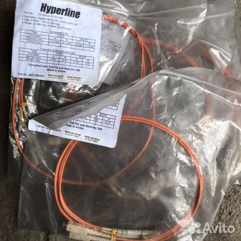 Патч-корд оптический Hyperline FC-50-LC-SC-PC-1M