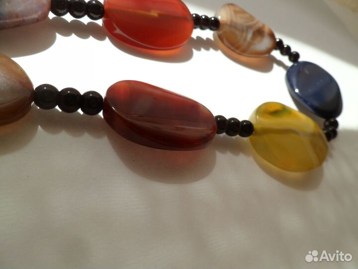 Бусы из натуральных камней, сердолик