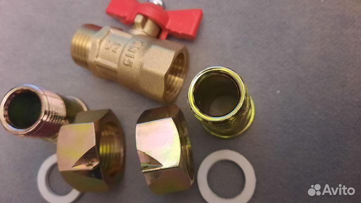 Кран шаровый 1 2, монтажный комплект вод. счётчика