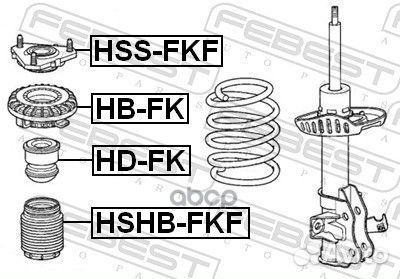 Опора переднего амортизатора hssfkf Febest