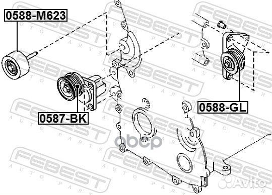 Ролик обводной приводного ремня mazda 3/6/CX-5