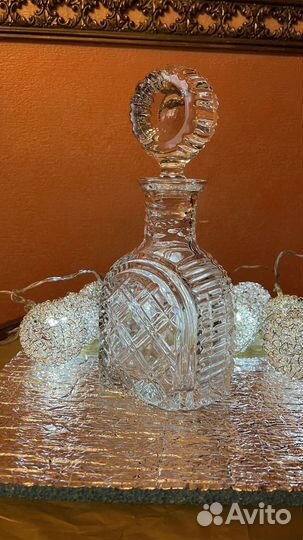 Графин и рюмки Богемского стекла