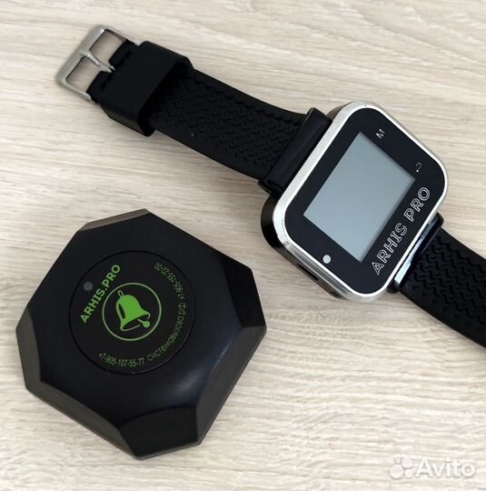 Кнопка вызова официанта модель Бургер с часами