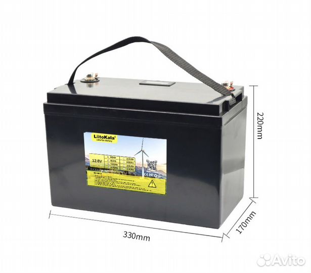 Аккумулятор lifepo4 12V 120 ампер для лодки