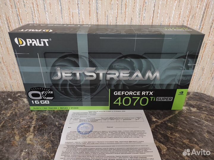 Новая RTX 4070 Ti Super, гарантия 3 года