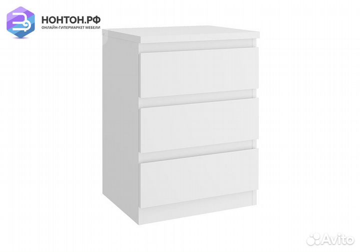 Тумба с 3 ящиками Олли белый