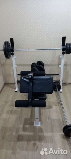 Стойка для штанги скамья
