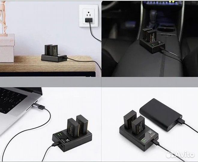 K&F Concept LP-E17 - 2 шт. + двойное з/у