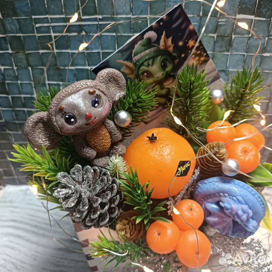 Новогодняя композиция из мыла