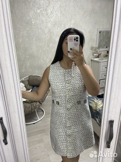 Платье твидовое