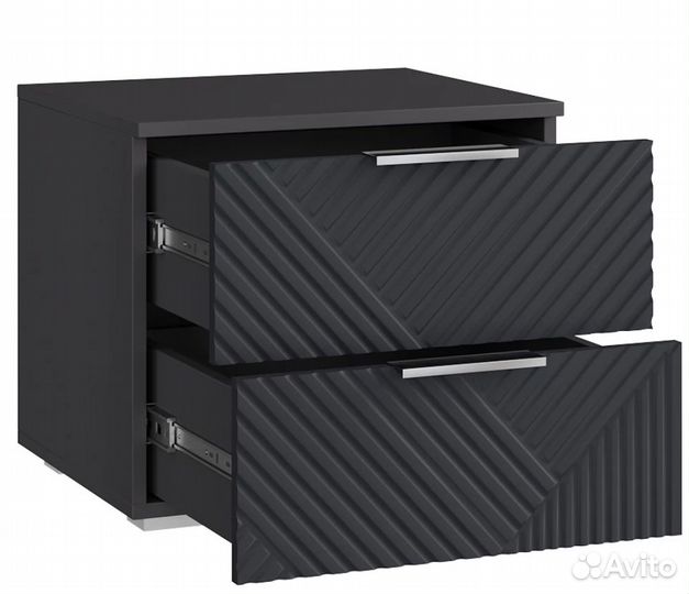 Тумба прикроватная Салерно NEW 2 графит