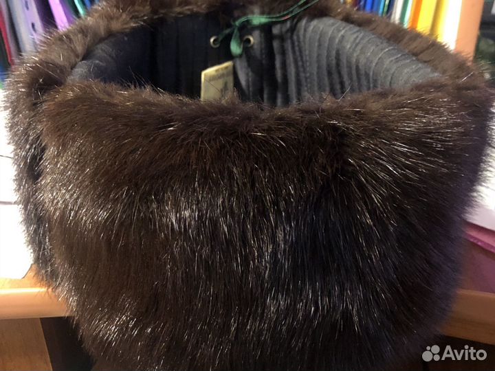 Норковая шапка мужская ушанка