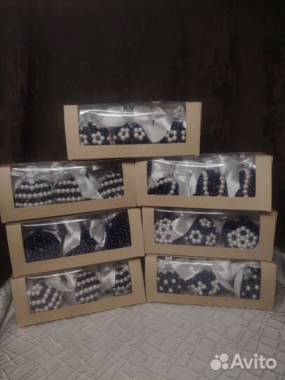 Елочные игрушки из бусин