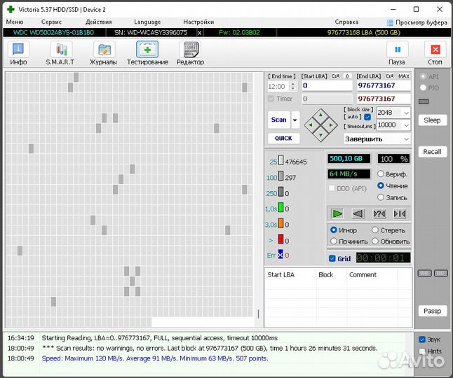 Жесткие диски IDE / PATA / SATA б/у малого объема