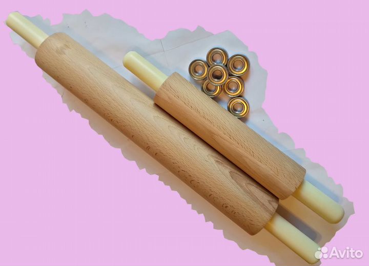 Деревянная скалка, для теста ручной работы 30-7.7